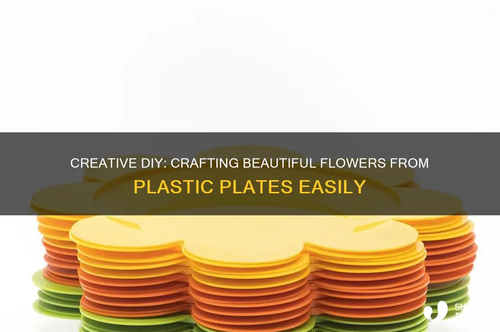 how to make flowers out of plastic plates