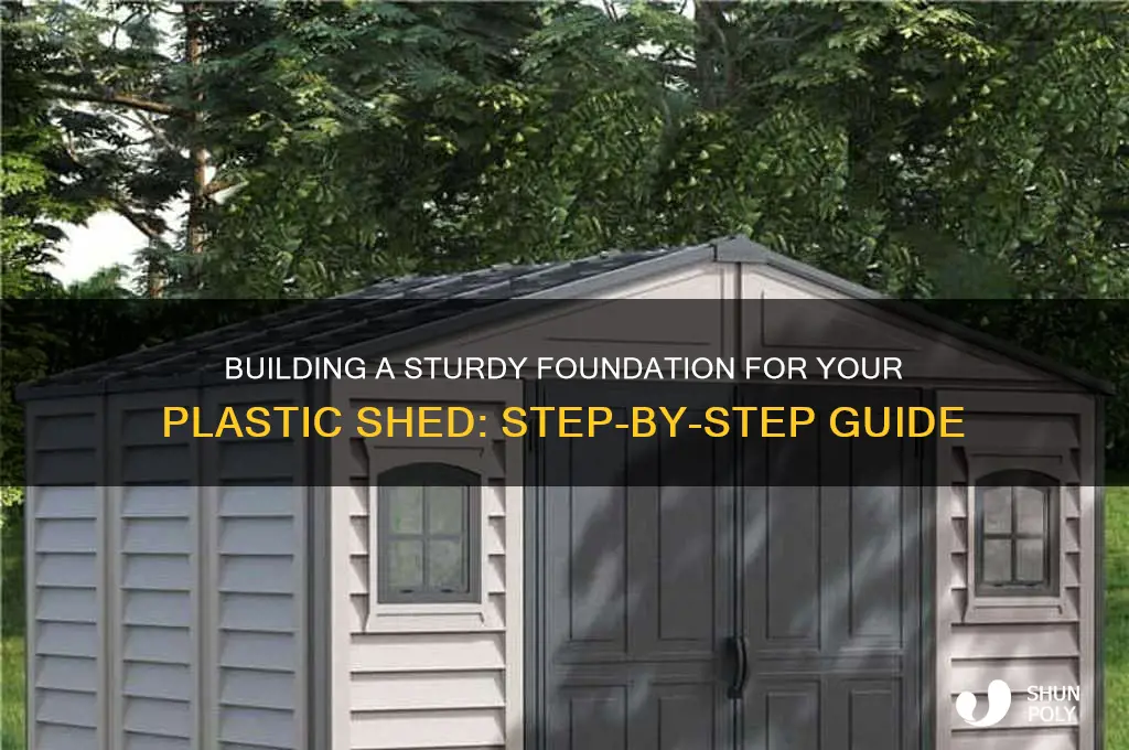how to make foundation for plastic shed
