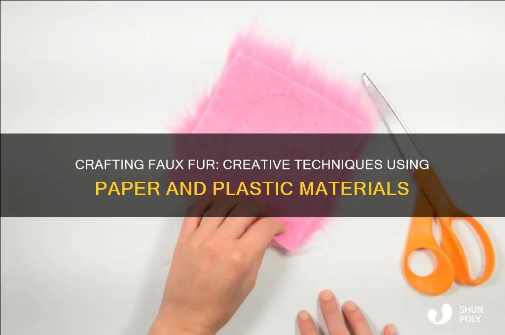 how to make fur out of paper and plastic