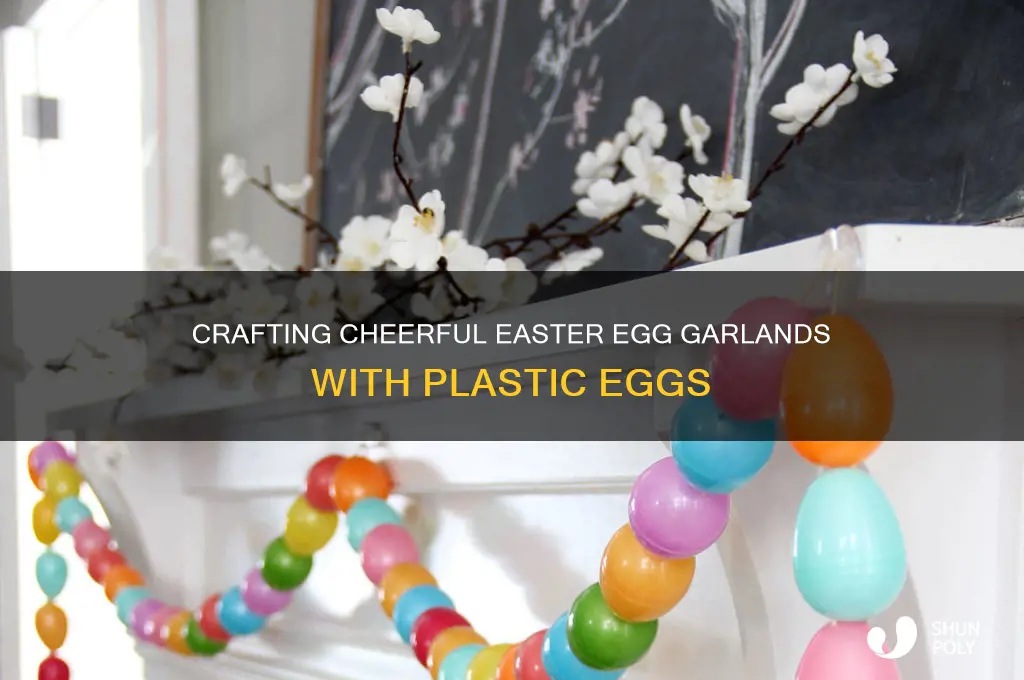 how to make garland with plastic easter eggs