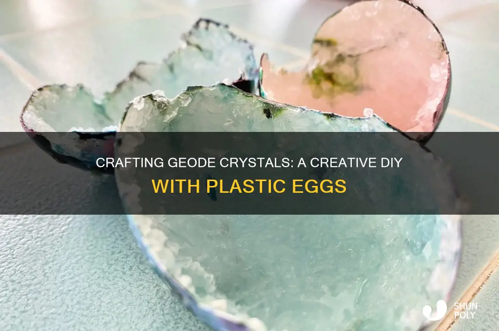how to make geode crystals with plastic eggs