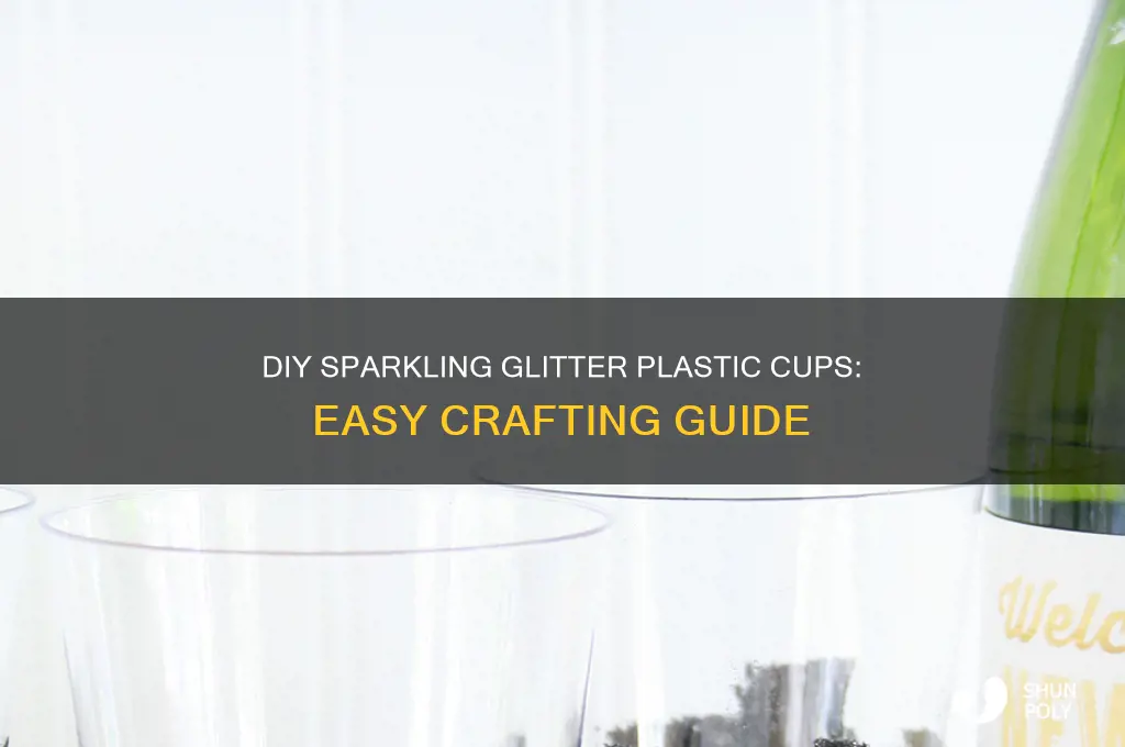 how to make glitter plastic cups
