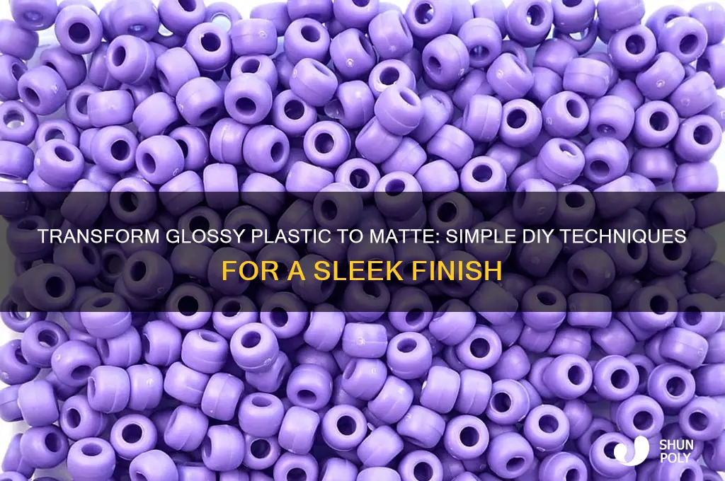 how to make glossy plastic matte