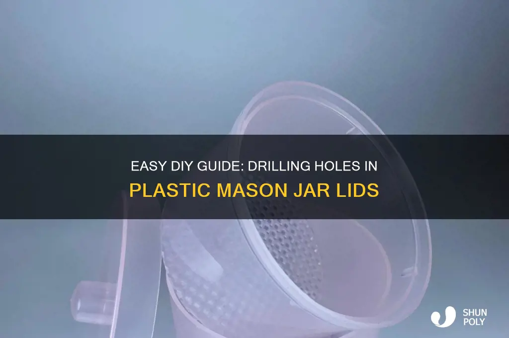 how to make holes in a plastic mason jar lid