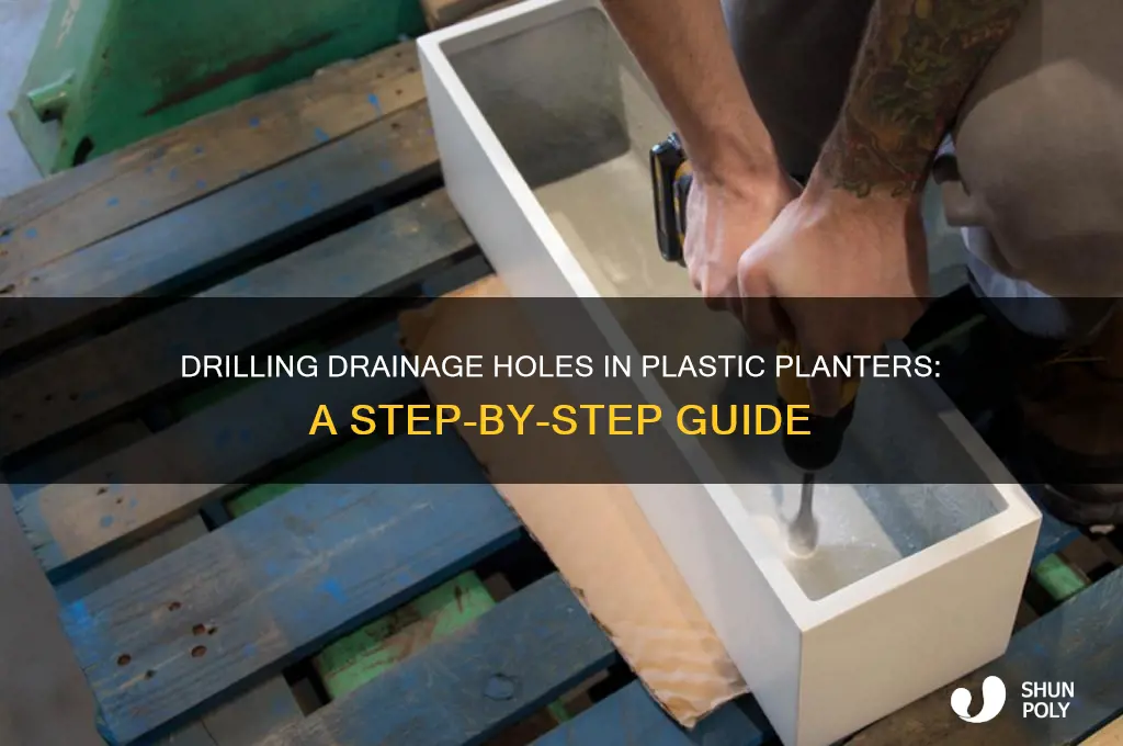 how to make holes in bottom of plastic planter