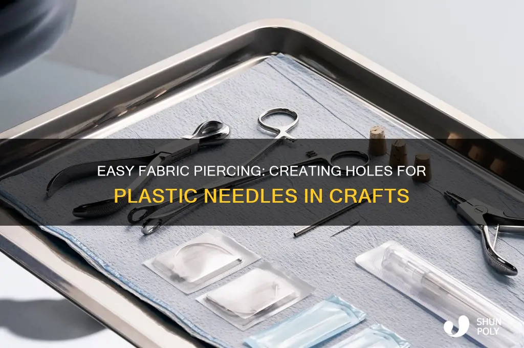 how to make holes in fabric for plastic needles