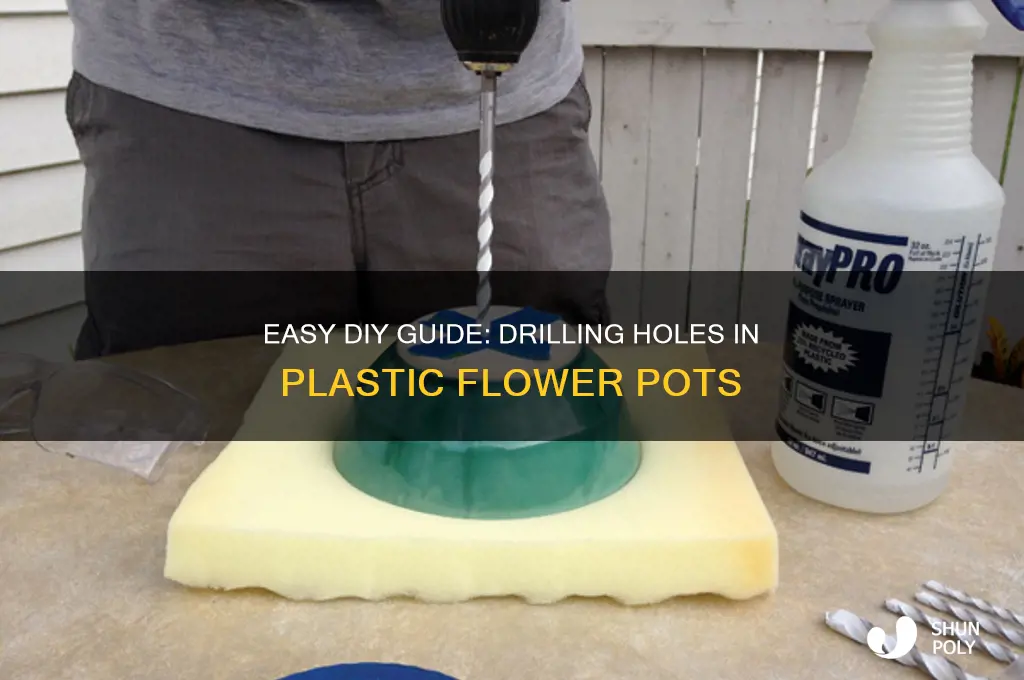 how to make holes in plastic flower pots