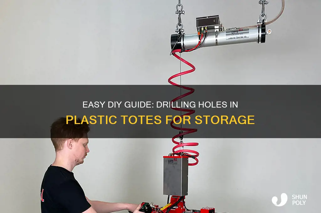 how to make holes in plastic tote