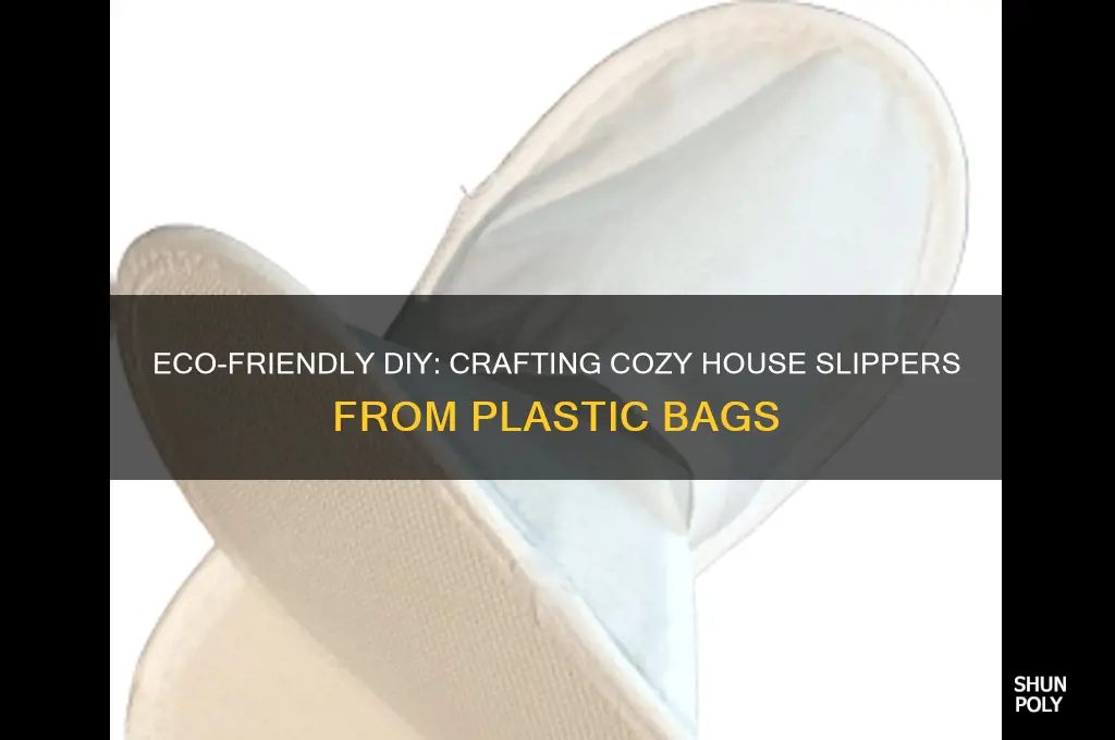 how to make house slippers out of plastic bags