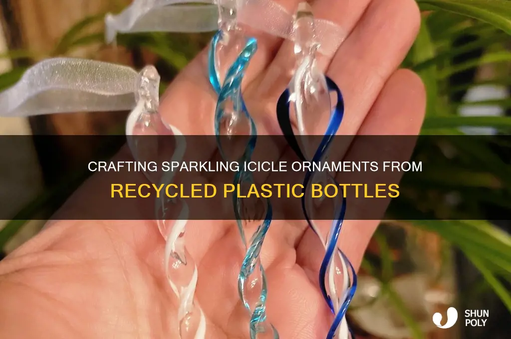 how to make icicle ornaments from plastic bottles