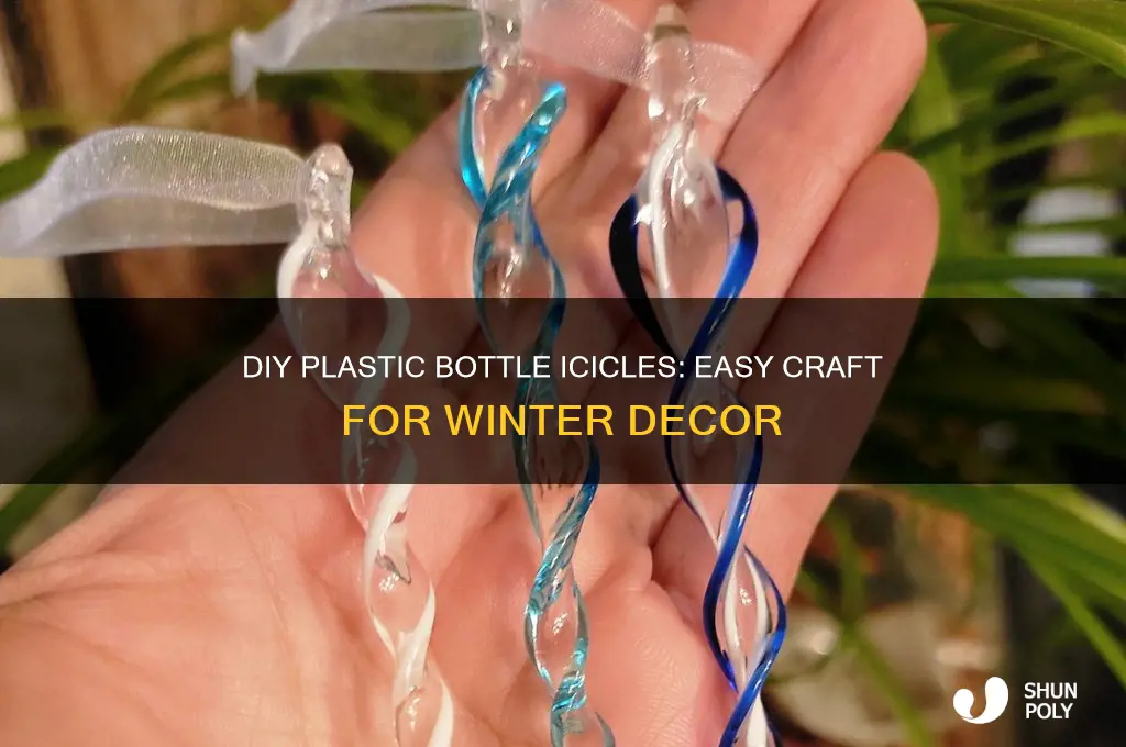 how to make icicles from plastic bottles