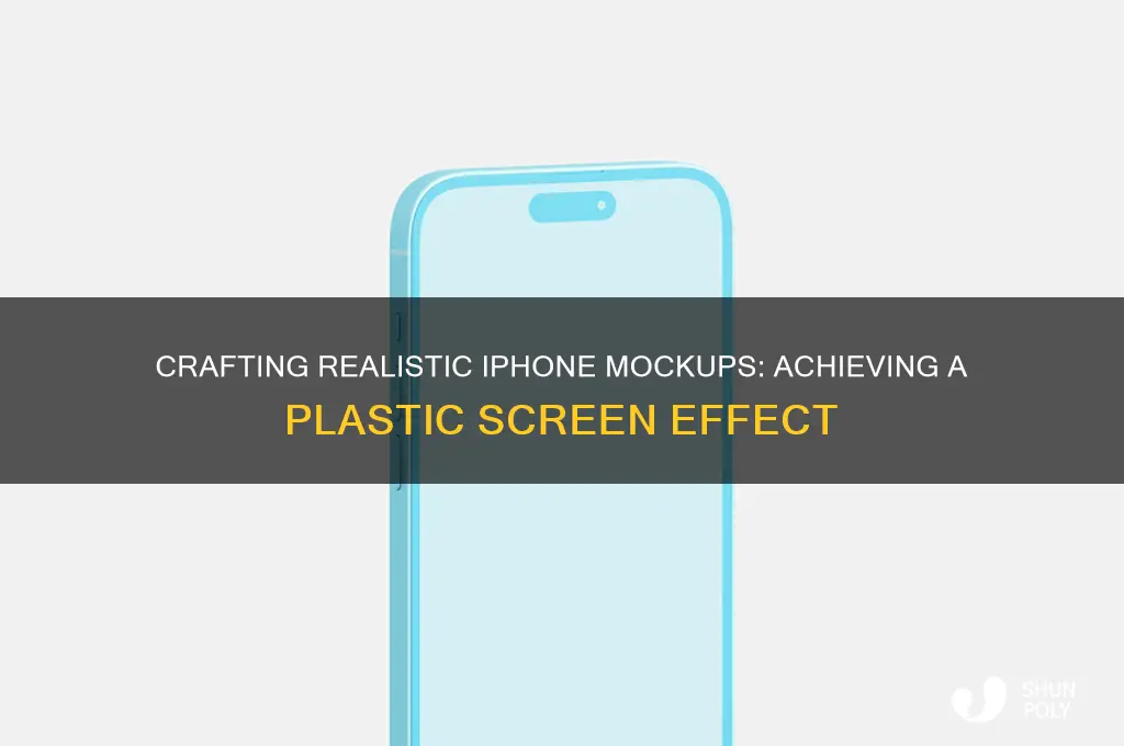 how to make iphone mockup with plastic looking screen
