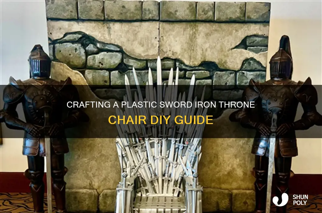 how to make iron throne chair out of plastic swords