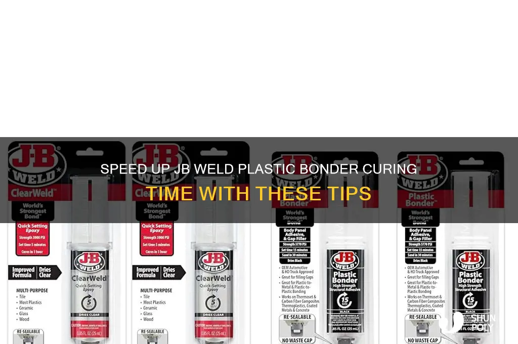 how to make jb weld plastic bonder harden faster