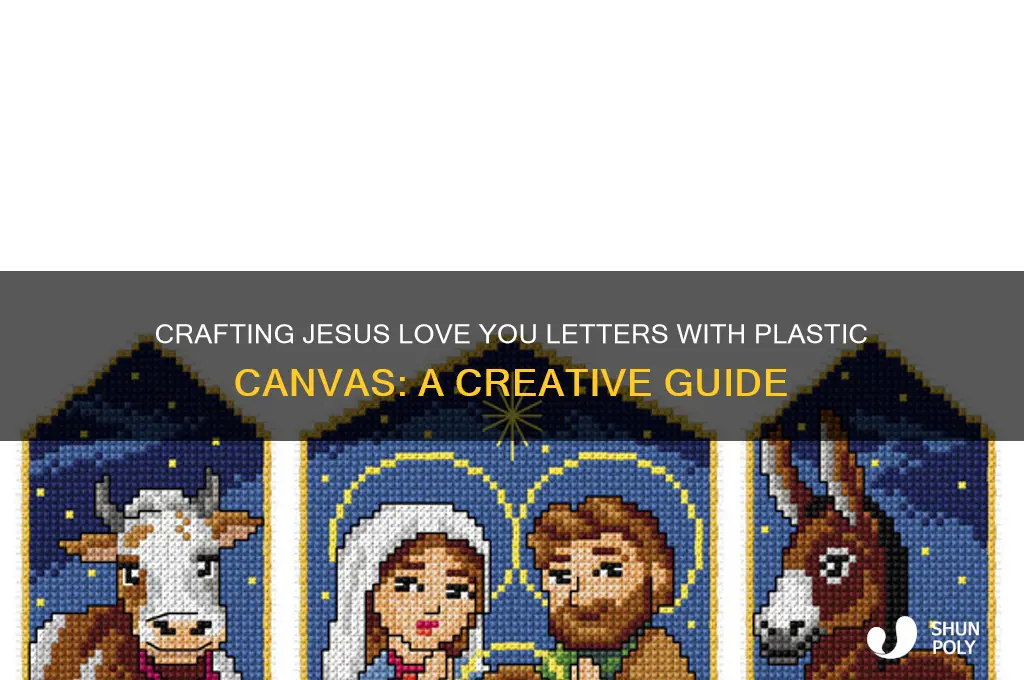 how to make jesus love you letters plastic canvas