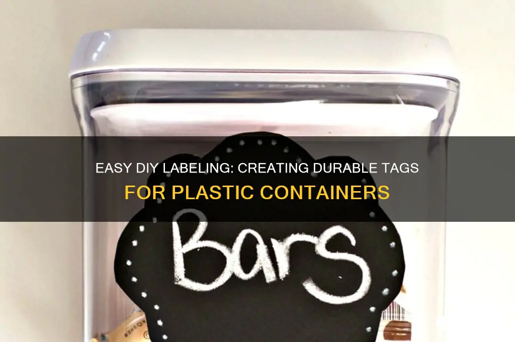 how to make labels for plastic containers