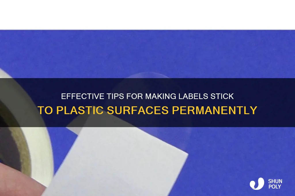 how to make labels stick to plastic