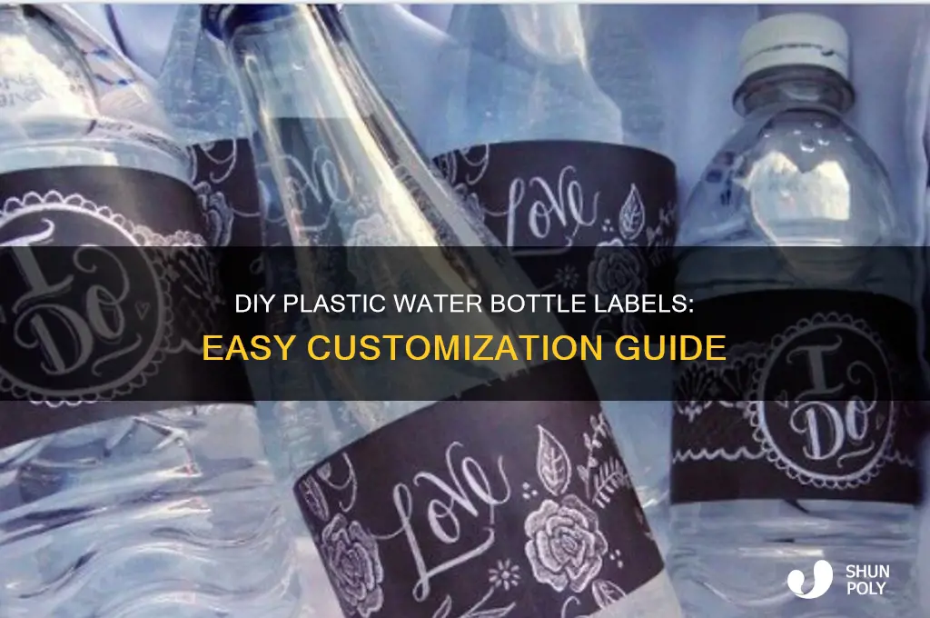 how to make lables for plastic water bottles