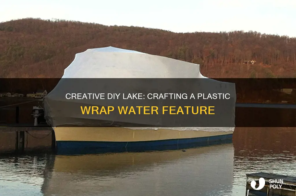 how to make lake out of plastic wrap