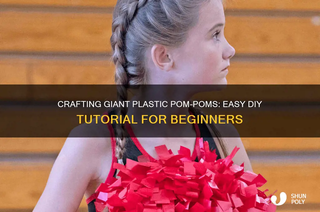 how to make large plastic pom poms