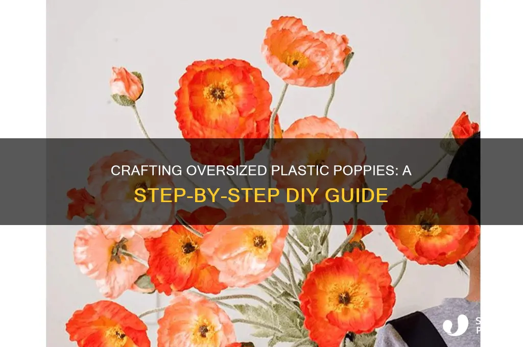 how to make large plastic poppies