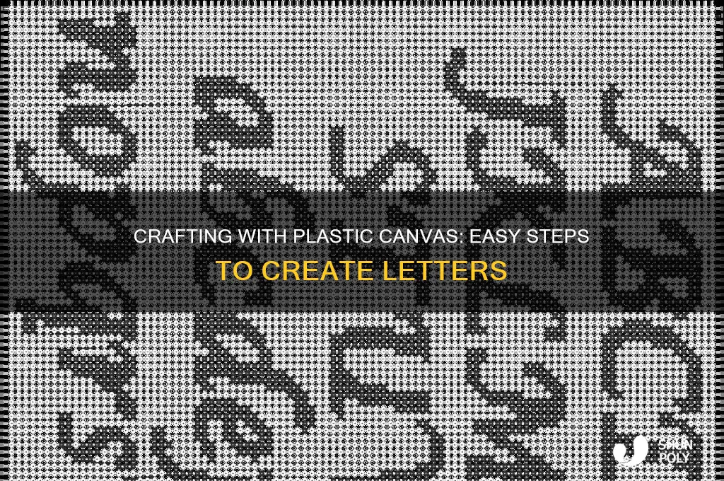 how to make letters on plastic canvas