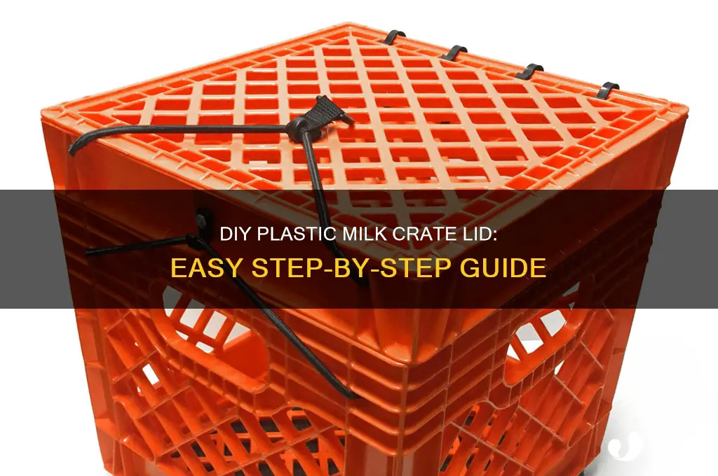 how to make lid for plastic milk crate
