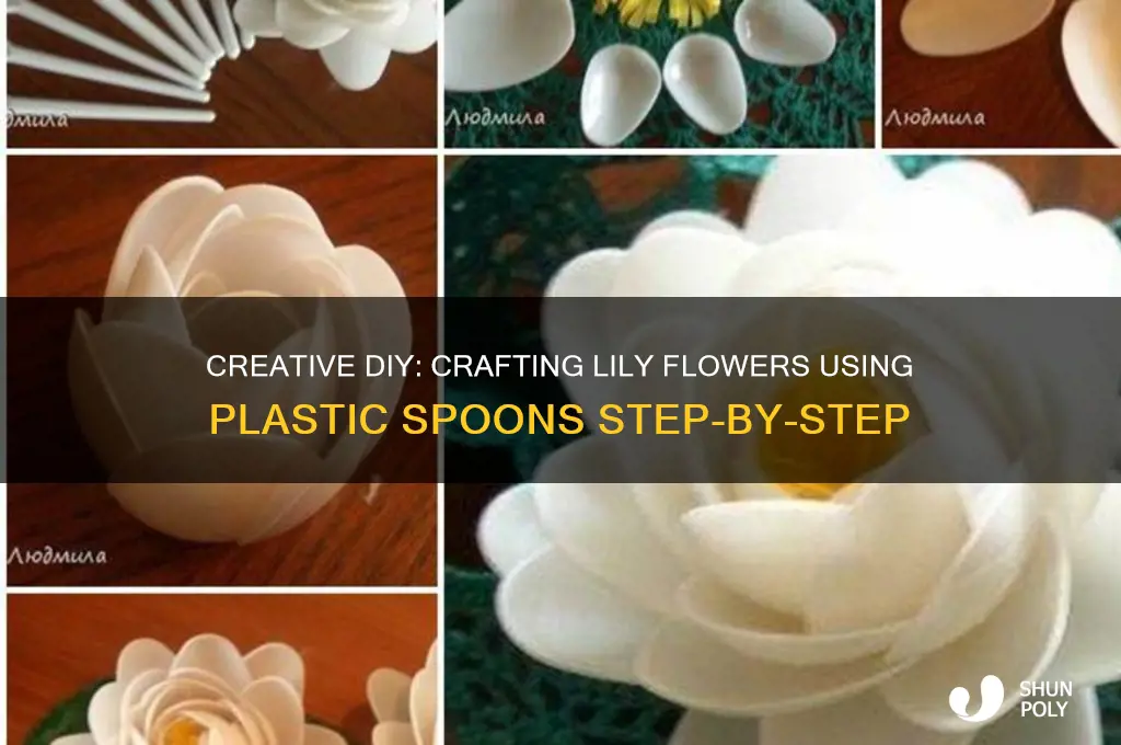 how to make lily flower plastic spoon