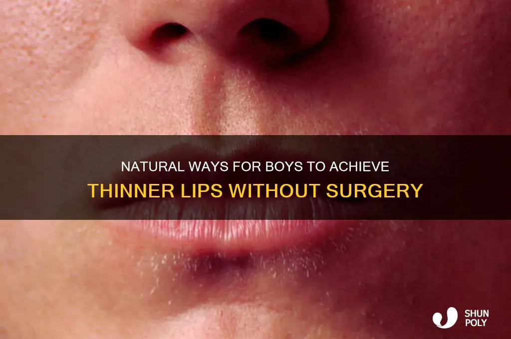 how to make lips thinner without plastic surgery boys
