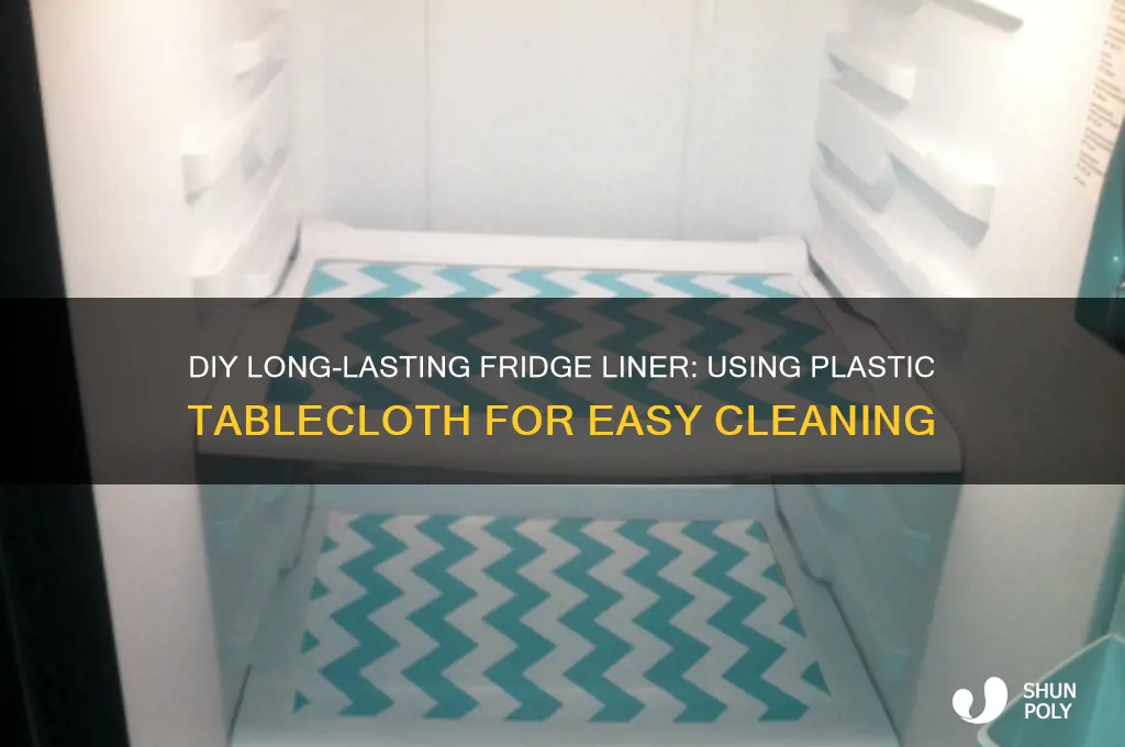 how to make longe fridge with plastic tablecloth