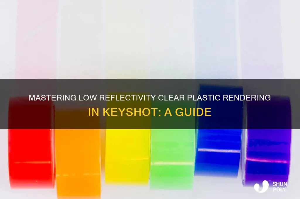 how to make low reflectivity clear plastic in keyshot
