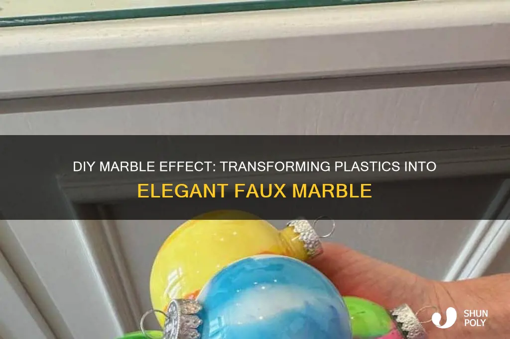 how to make marbel look with plastics
