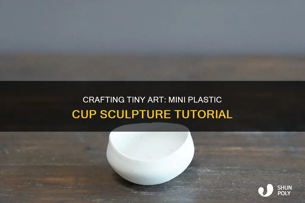 how to make mini plastic sculptures with cup