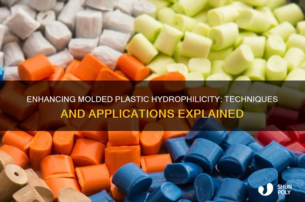 how to make molded plastic hydrophilic