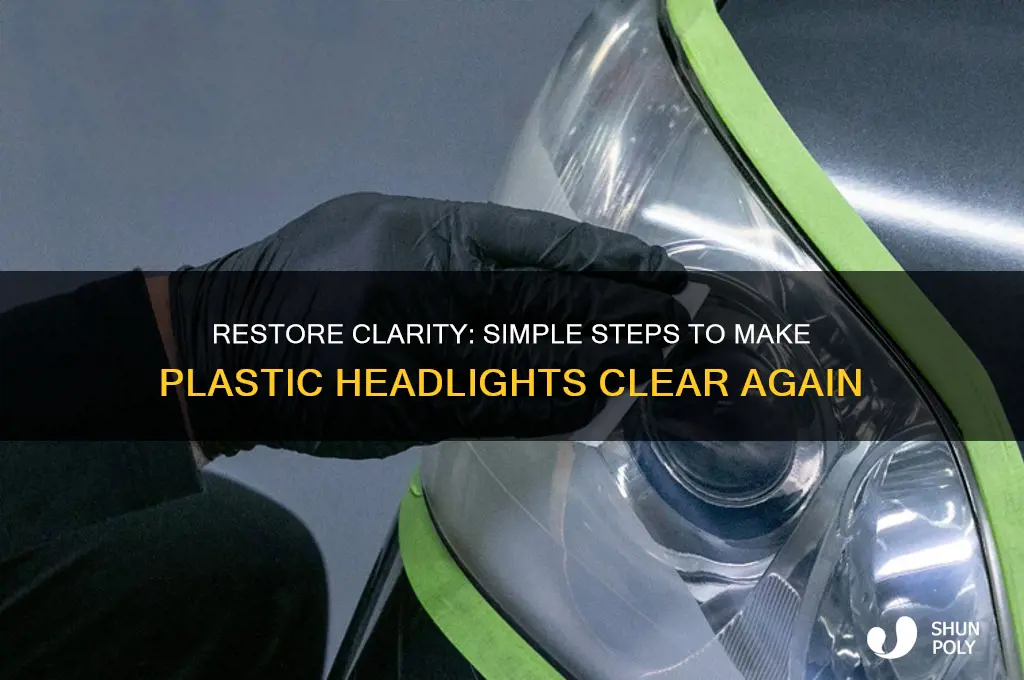 how to make my plastic headlights clear again