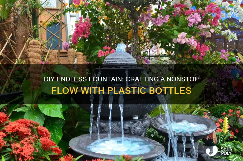 how to make non stop fountain with plastic bottles