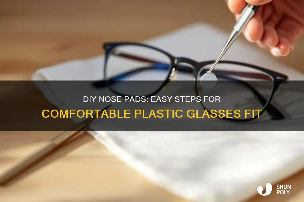how to make nose pads for plastic glasses