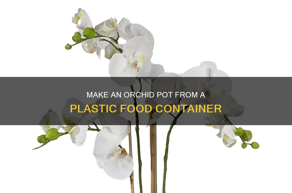 how to make orchid pot from plastic food container