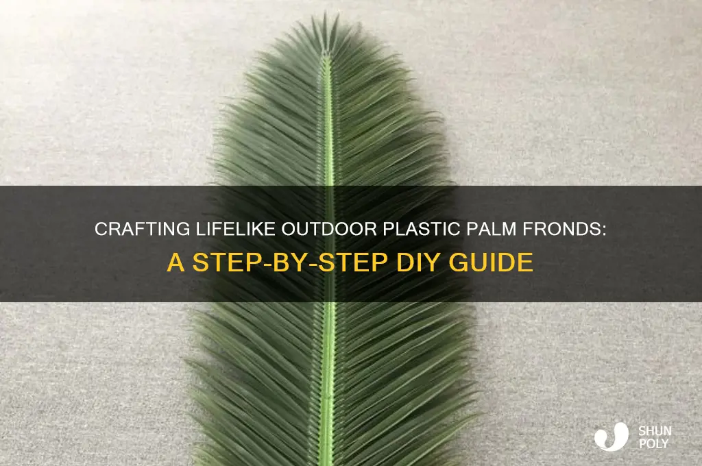 how to make palm fronds for outdoors plastic