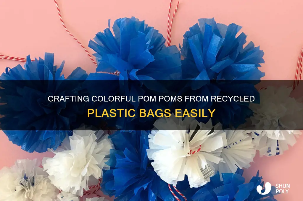 how to make plastic bag pom poms