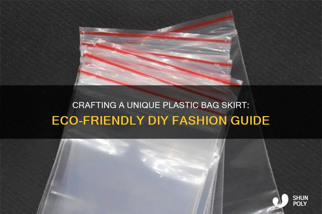 how to make plastic bag skirt