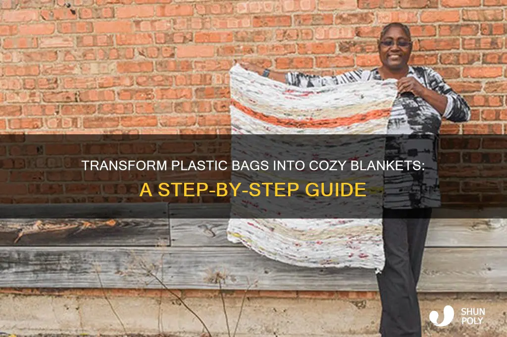 how to make plastic bags into blankets