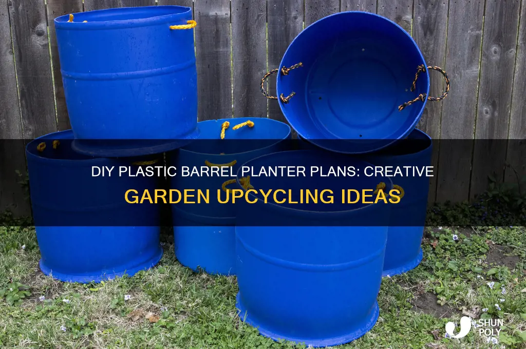 how to make plastic barrel planter plans