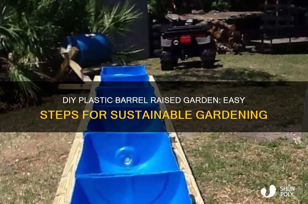 how to make plastic barrel raised garden