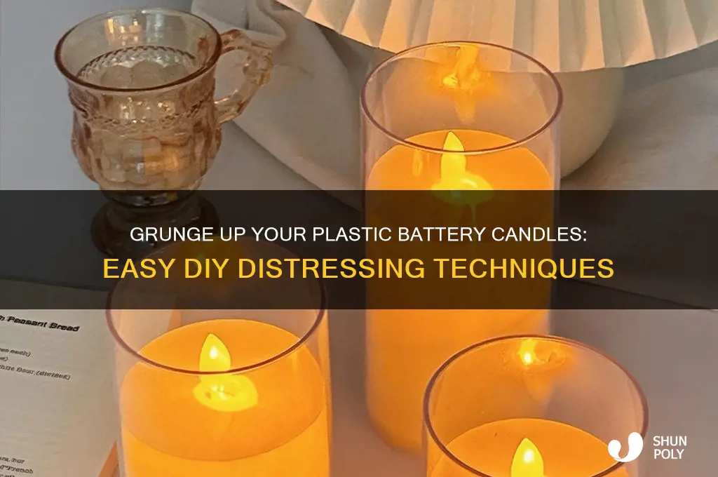 how to make plastic battery powered candles look grunge