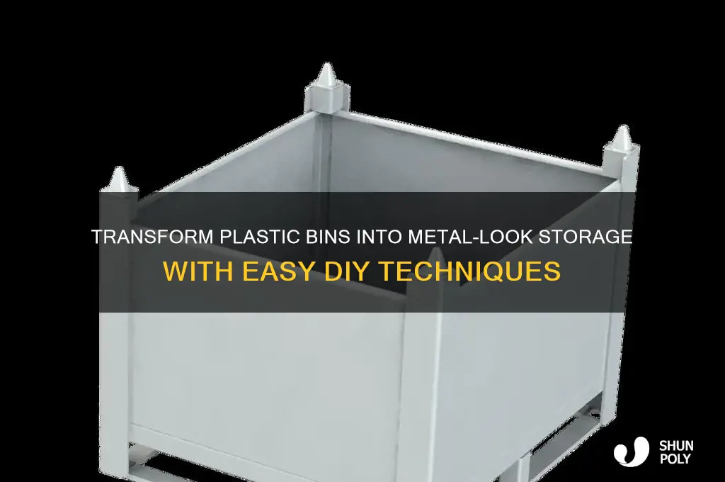 how to make plastic bins look like metal