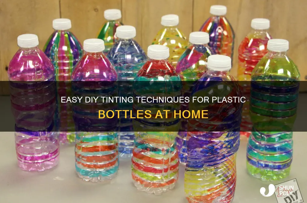 how to make plastic bottles have a tint