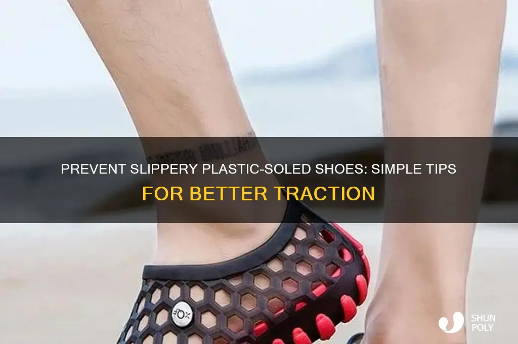 how to make plastic bottom shoes not slippery