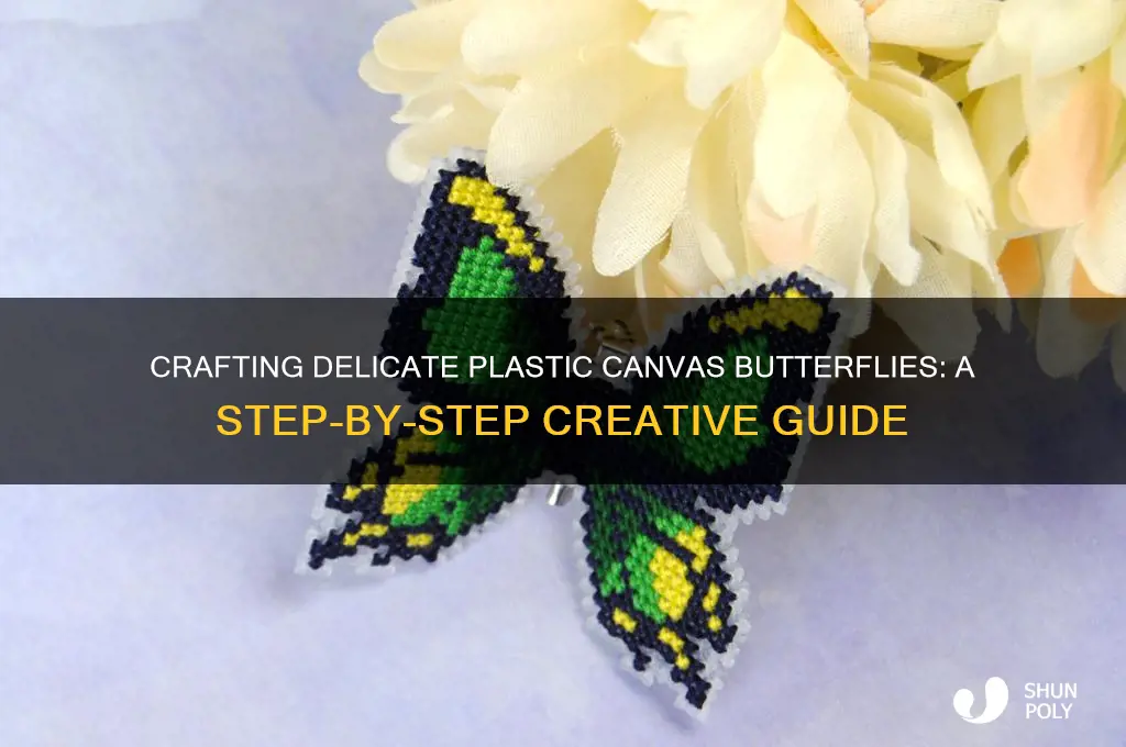 how to make plastic canvas butterflies