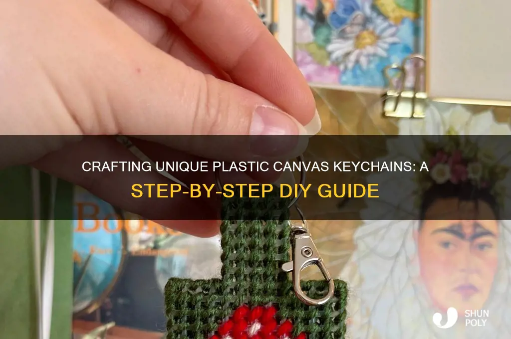 how to make plastic canvas keychain